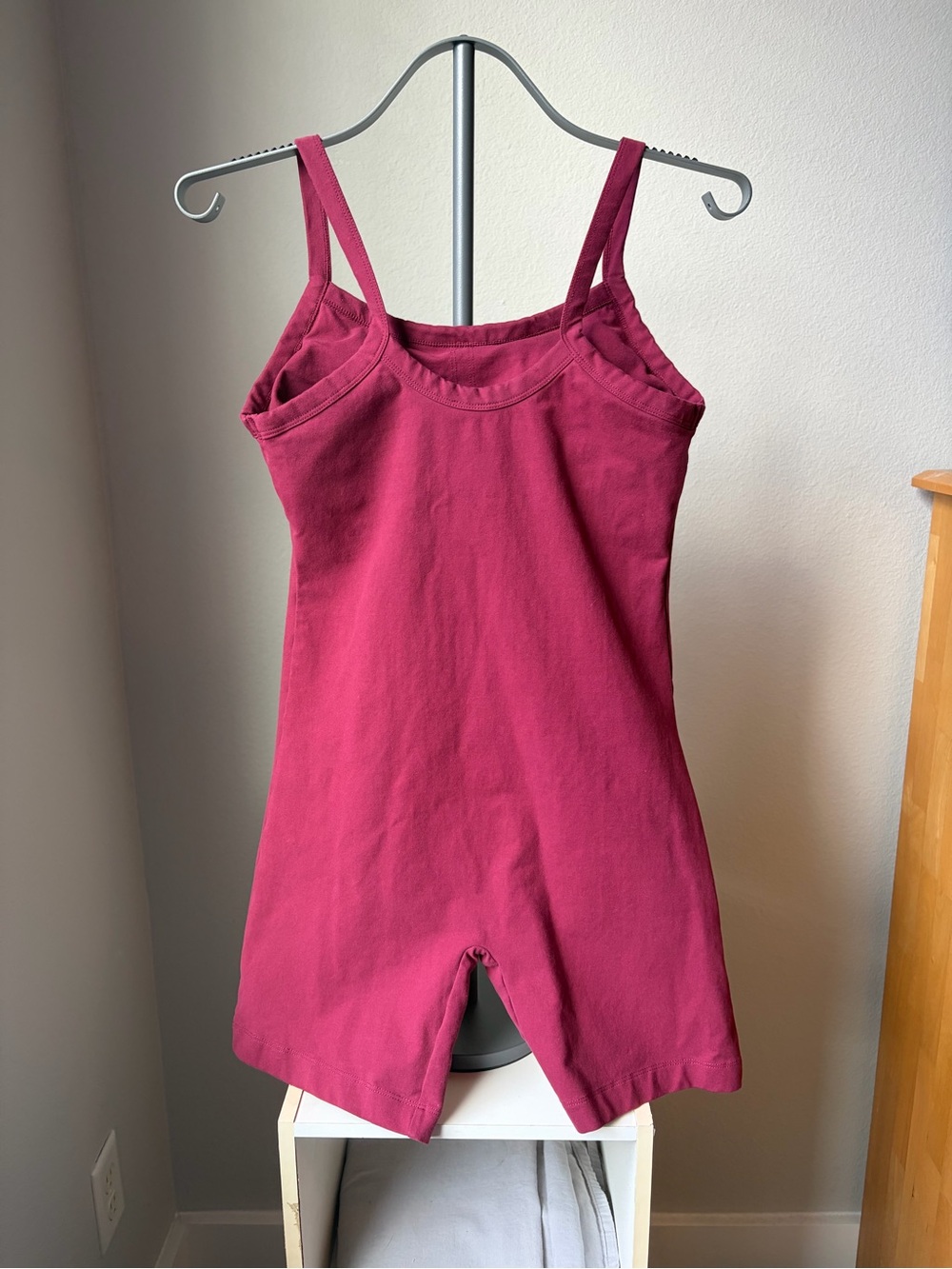 RM One-Piece Romper in Deep Raspberry - Picture 2 of 5